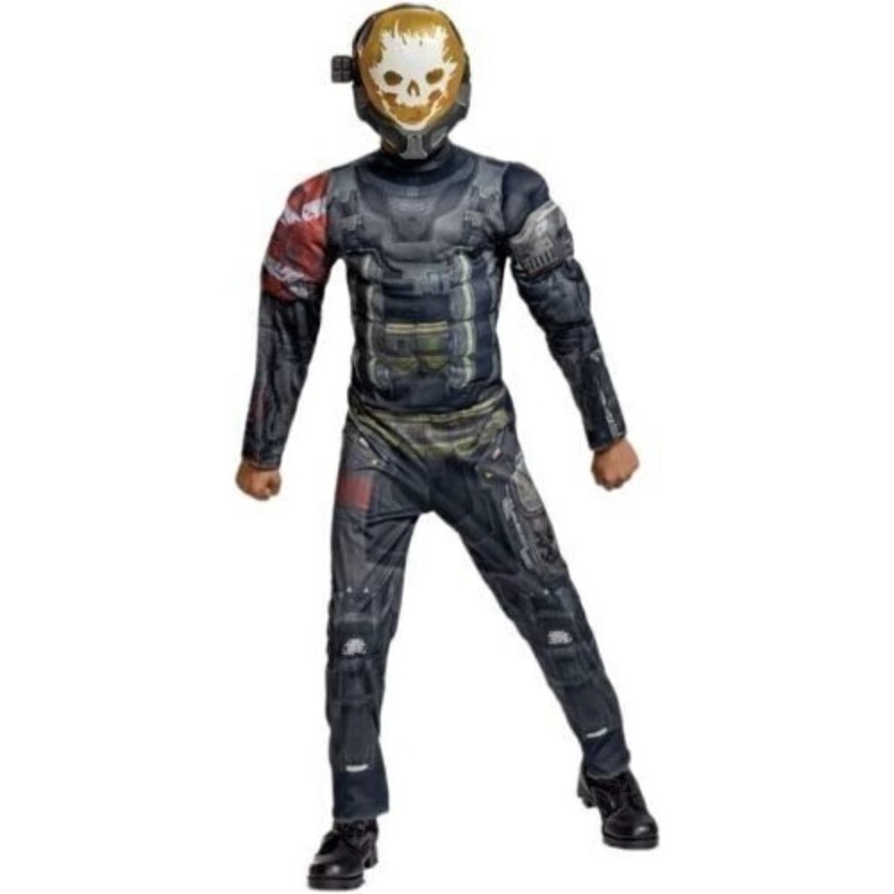 NEW Halo Spartan Emile Halloween Costume Boys Small 4-6 Jumpsuit Mask